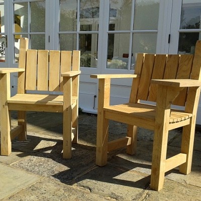 Oak Garden Chairs